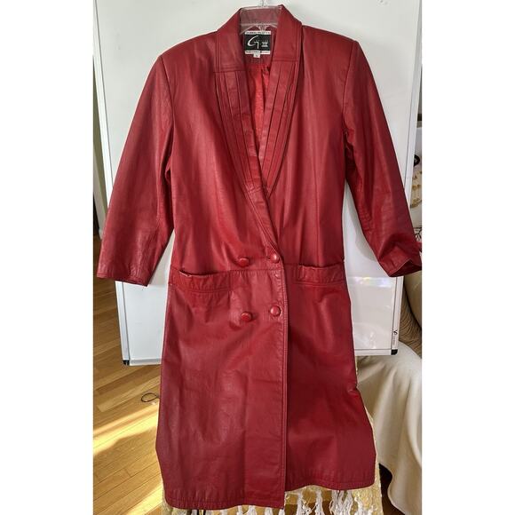 Global Identity G III Leather Jacket Womens Size Red Leather 80s-90s Vintage - Picture 1 of 12